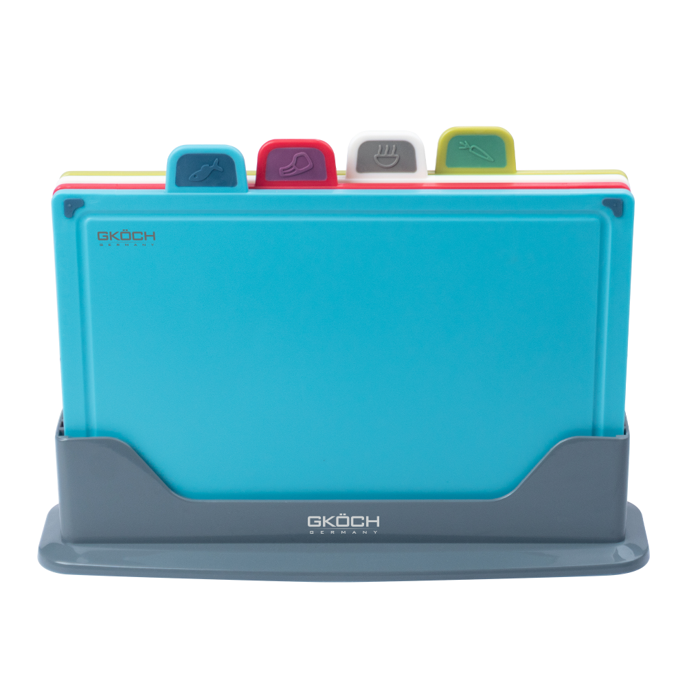 GKÖCH SCHNEIDEBRETT-SET MIT STÄNDER, 4-TEILLIG - Image 9