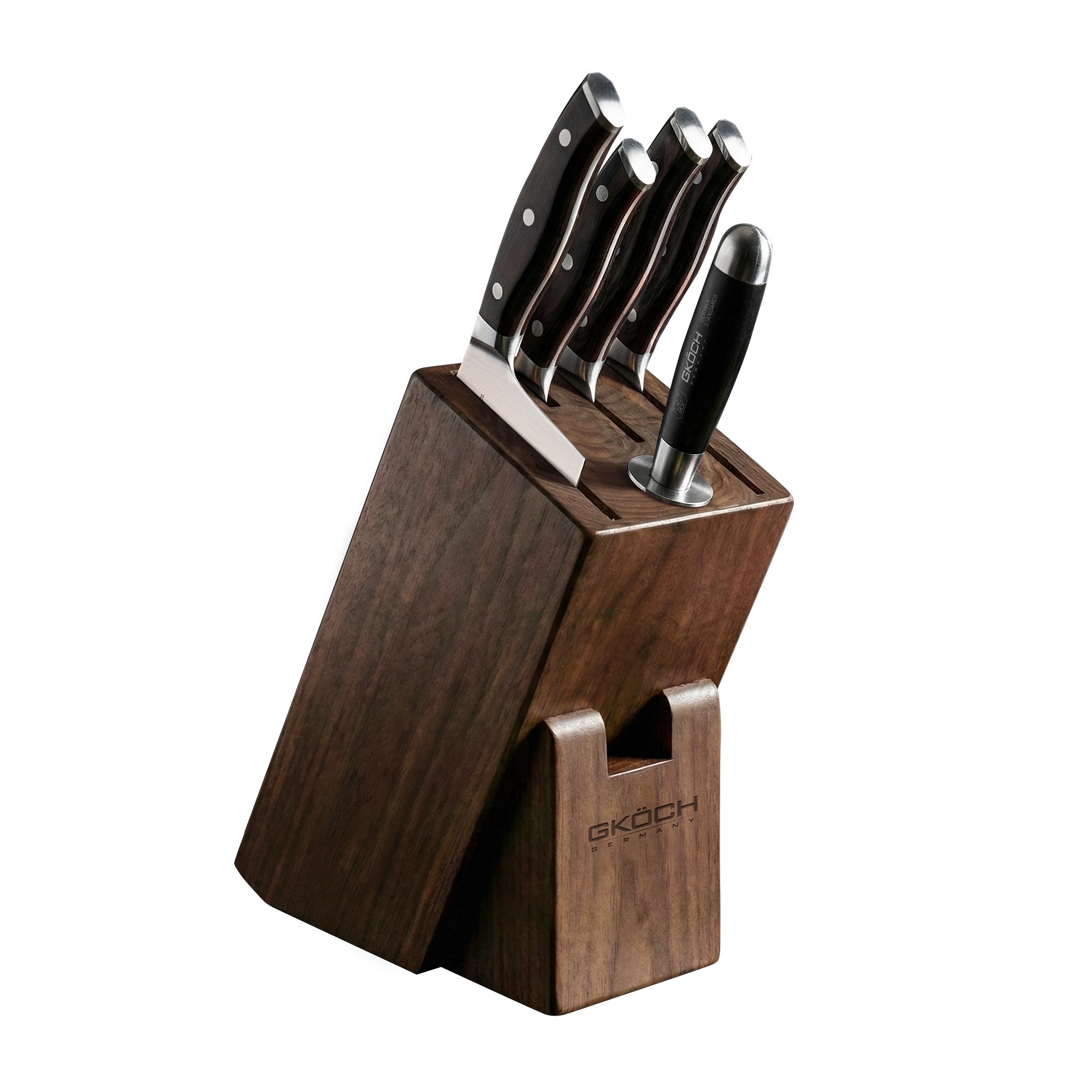 GKÖCH MESSERBLOCK-SET AUS HOLZ, 6-TEILLIG
