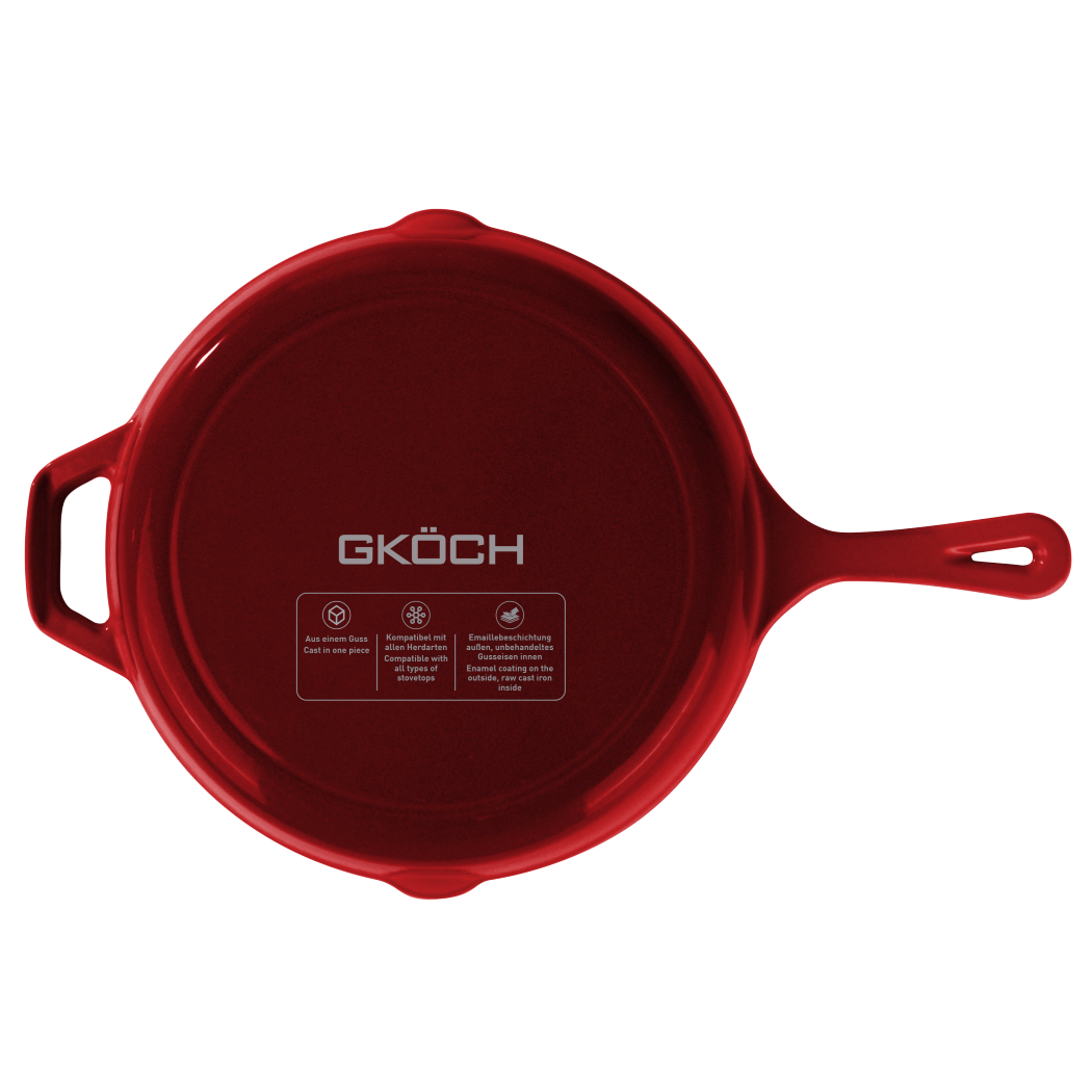 GKÖCH Gusseisenpfanne FR26H Ø26 cm RED (7) (Custom)