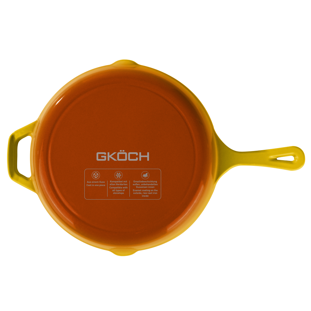 GKÖCH Gusseisenpfanne FR26H Ø26 cm Yellow (1) (Custom)
